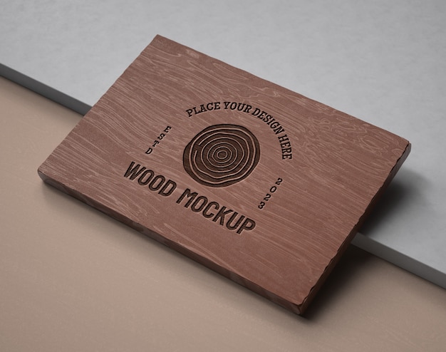 PSD wood board logo