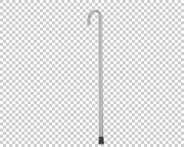 PSD wood cane on transparent background 3d rendering illustration