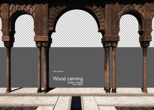 PSD wood carving pattern