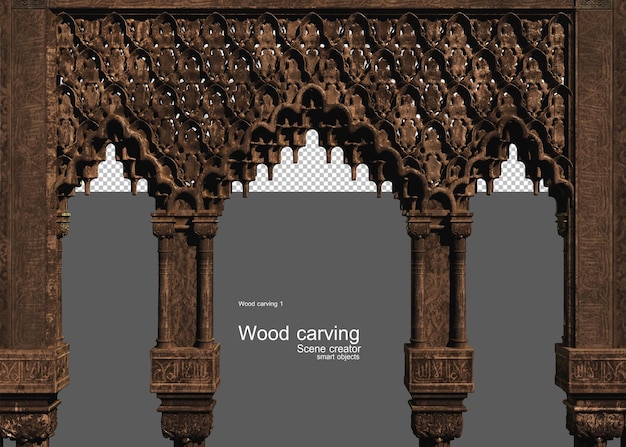 PSD wood carving pattern