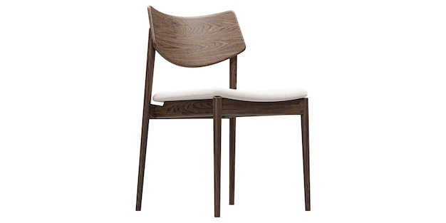 PSD set di sedie in legno isolate su sfondo bianco elemento di design interno furniture collectio