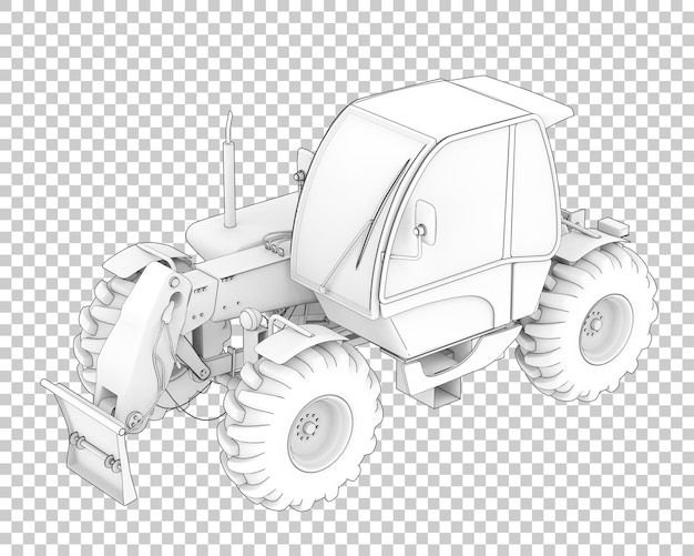 Wood cutting machine on transparent background 3d rendering illustration