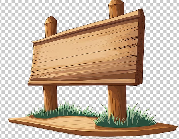 PSD wood empty sign illustration