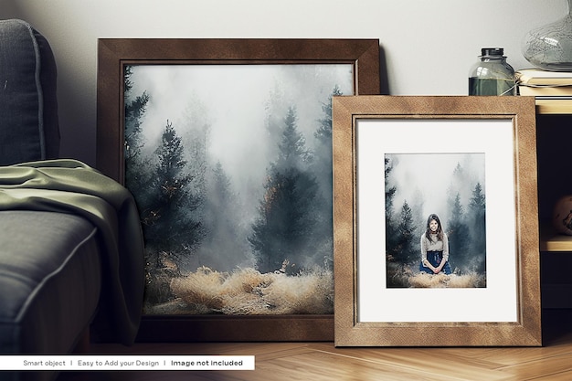 Wood Frame Mockup Home Frame Mockup PSD Wooden Frame Mockup Boho Frame mockup Photo Mockup