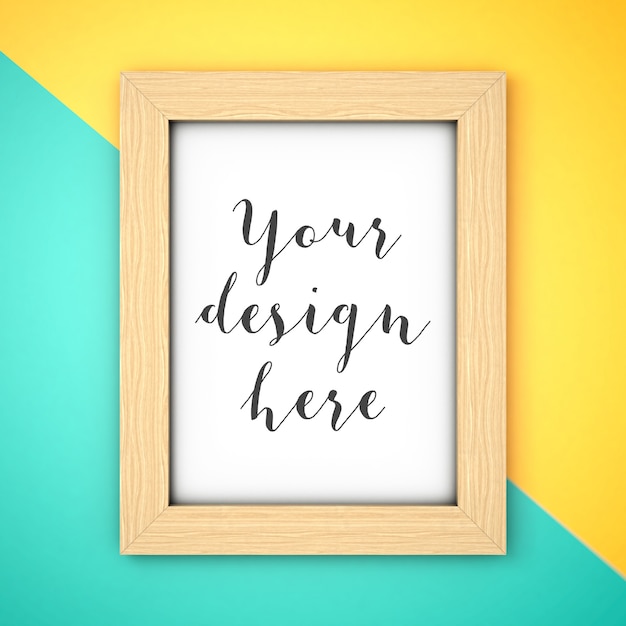 Wood frame mockup