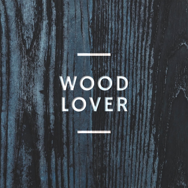 Wood lover-advertentie op instagram-sjabloon met textuur