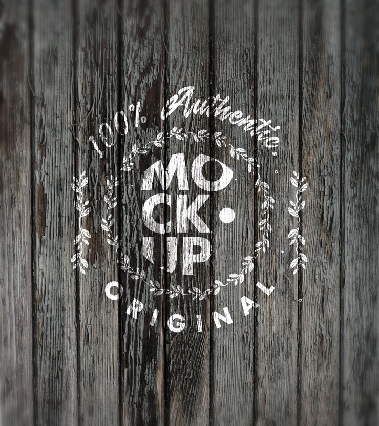 PSD wood mockup design