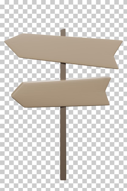 Wood plank sign plate 3d rendering