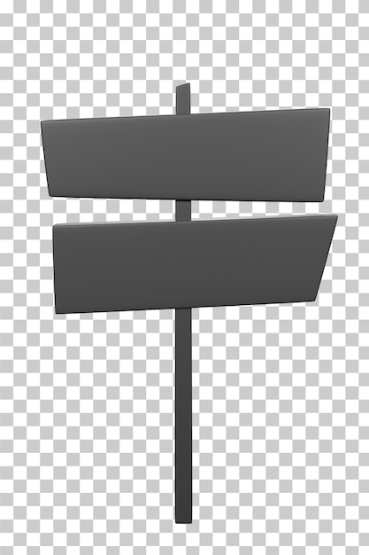 Wood plank sign plate 3D rendering