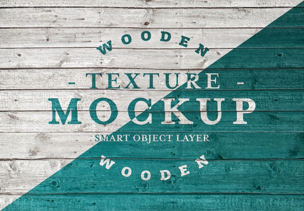 PSD plancia di legno texture mockup