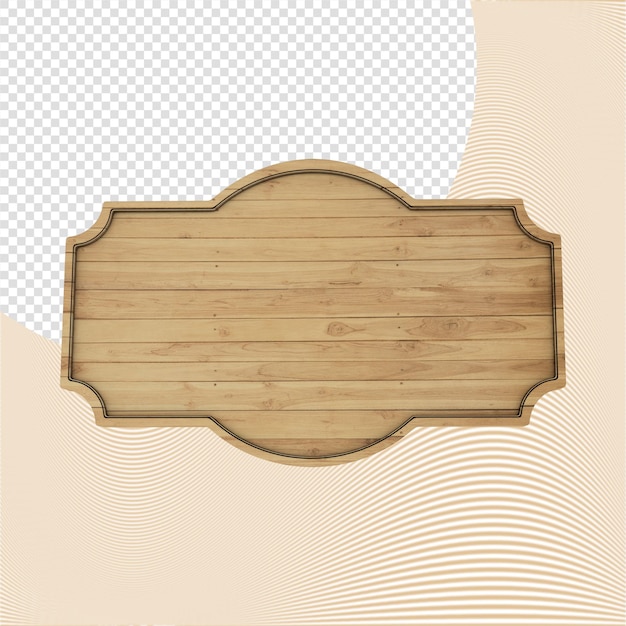 Segno di legno 3d render