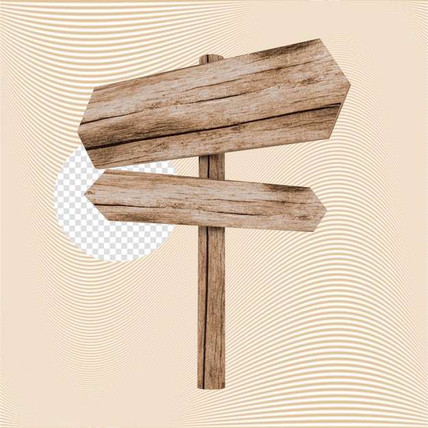 Wood sign 3d render