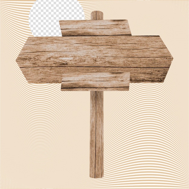 Segno di legno 3d render