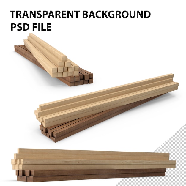 PSD wood stack png