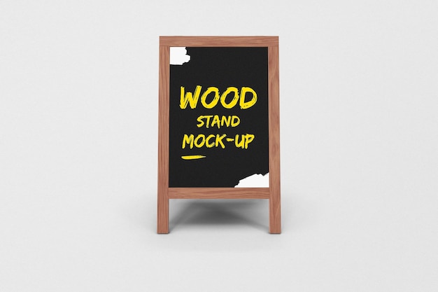 Wood Stand Mockup Template Design PSD