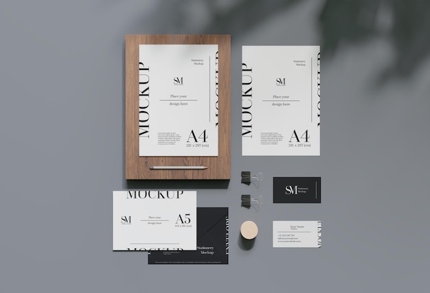 PSD design di mockup di levitazione stazionaria in legno