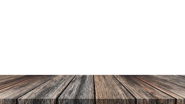 PSD wood table for display or montage products with blank white background