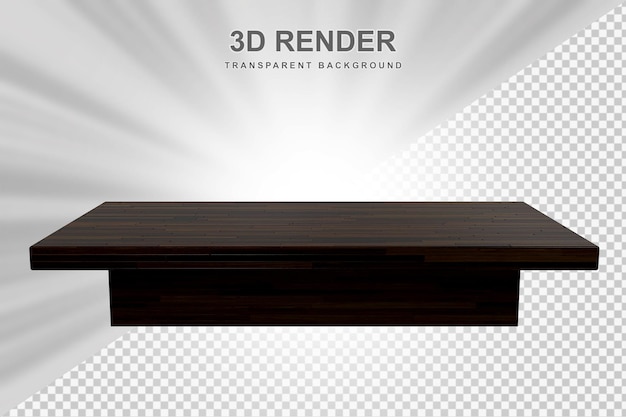 PSD wood table top 3d