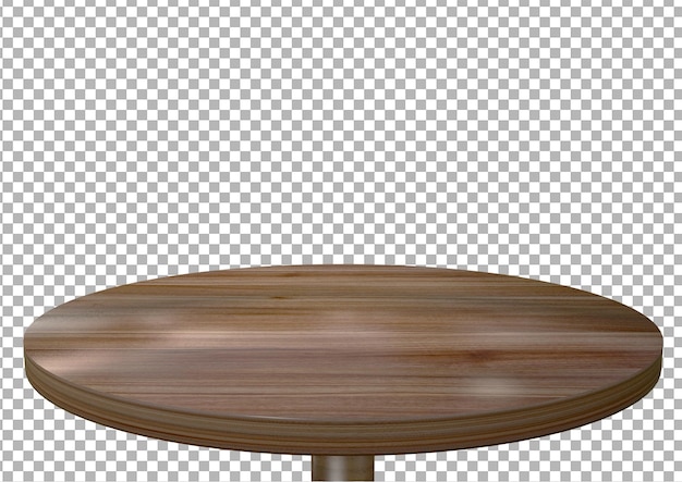 Wood table top isolated on transparent