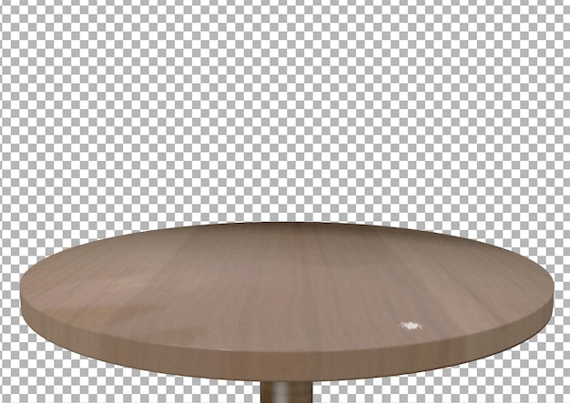 PSD wood table top isolated on transparent