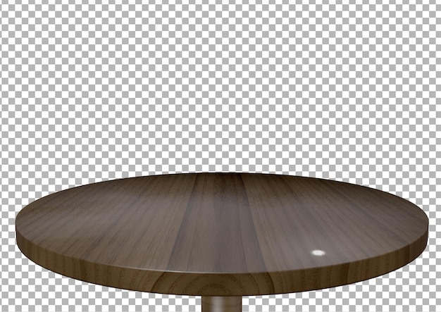 Wood table top isolated on transparent