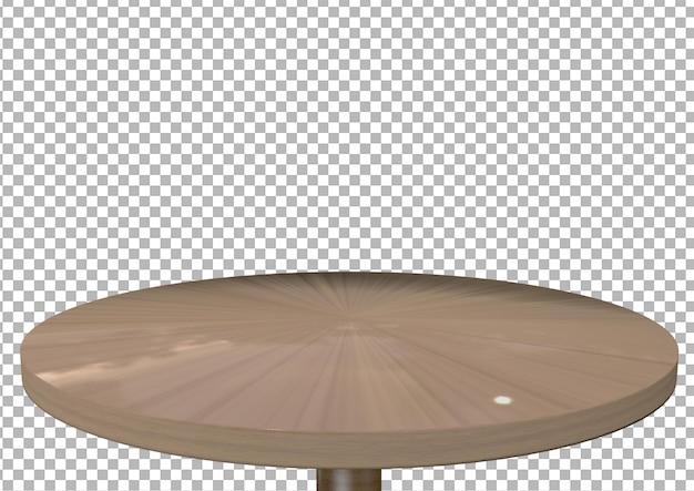 Wood table top isolated on transparent