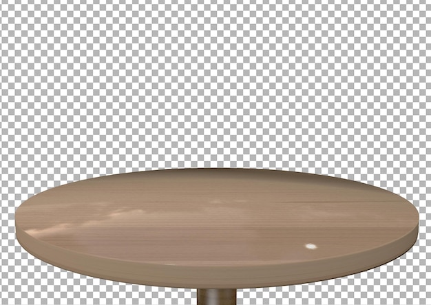 Wood table top isolated on transparent