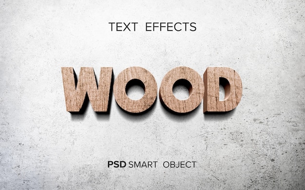 Wood text effect mock-up