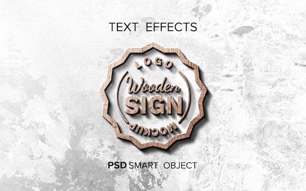 Wood text effect mock-up