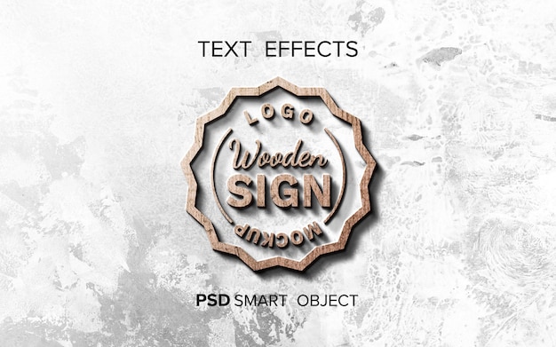 Wood text effect mock-up