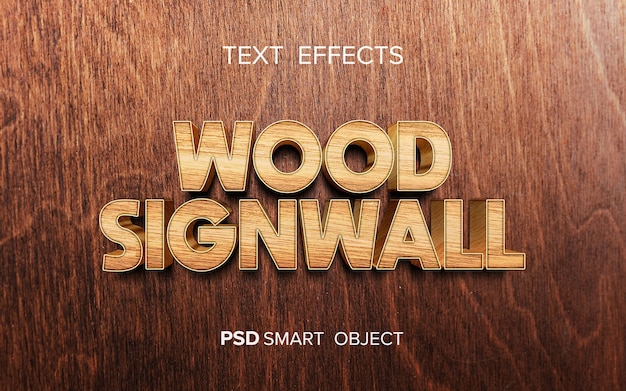 Wood text effect mock-up