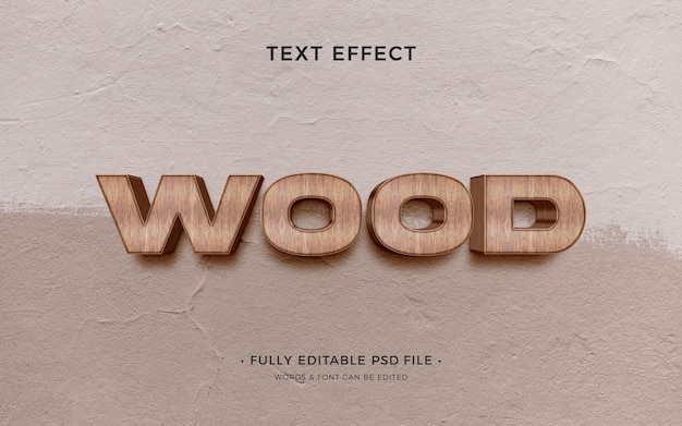 PSD wood text effect