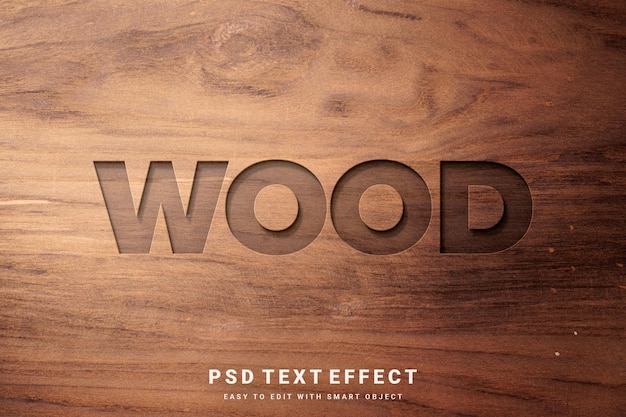 PSD wood text effect