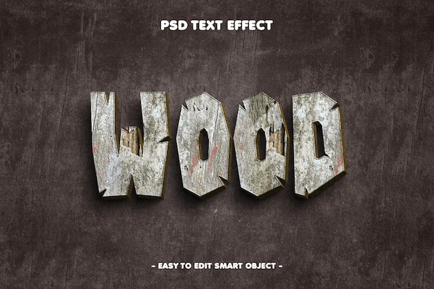 Wood text effect