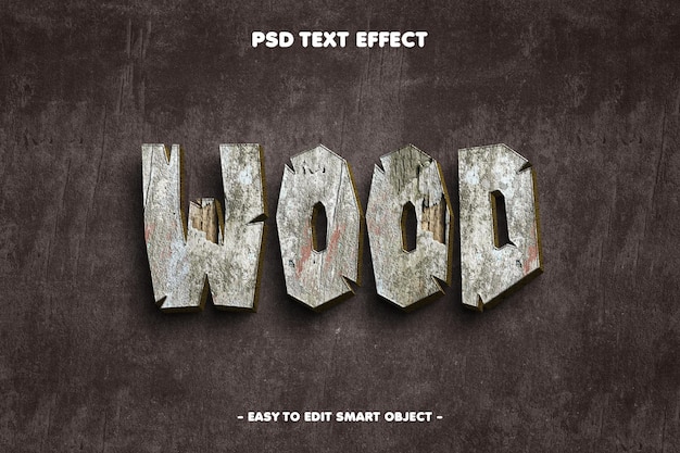 PSD wood text effect