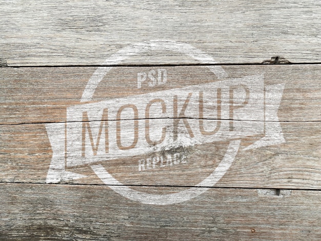 PSD mockup realistico di struttura di legno