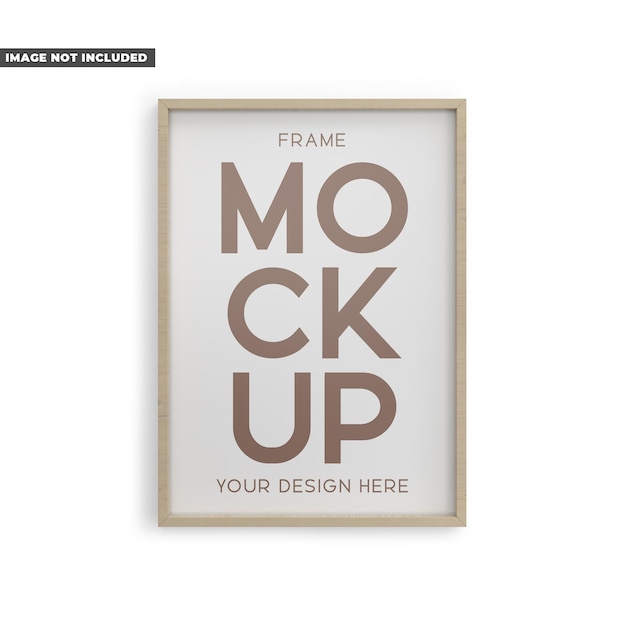 wooden a4 frame mockup