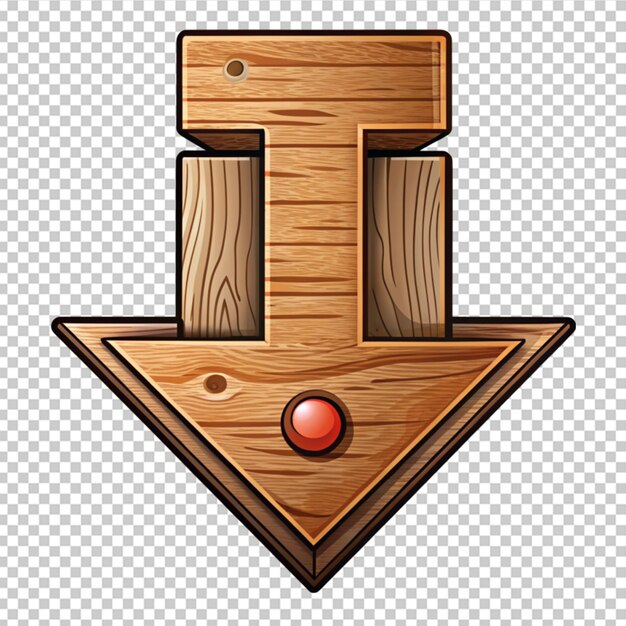 PSD wooden arrow icon