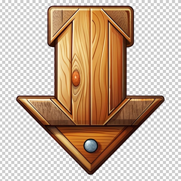 PSD wooden arrow icon