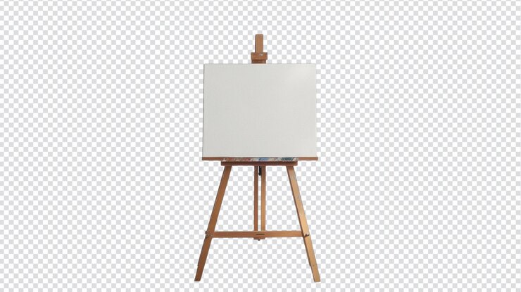 PSD wooden artist39s easel featuring a blank canvas ideal for creative expression or art workshops and classes