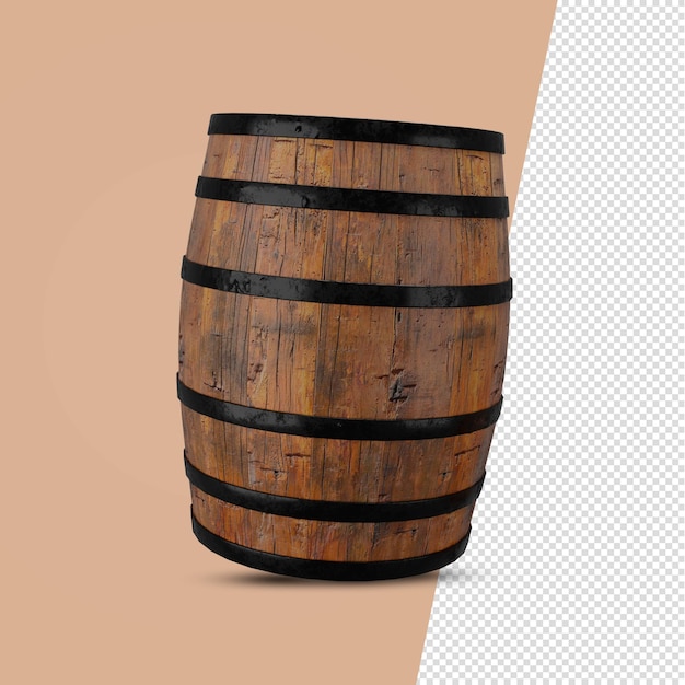 PSD 木製のバレルで鉄のリングが隔離されています