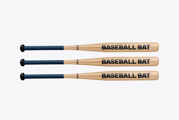 PSD wooden baseball bat mockup