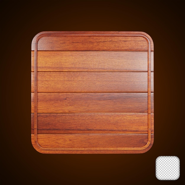 Wooden Board 3D illustration