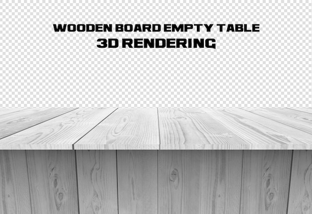 PSD wooden board empty table