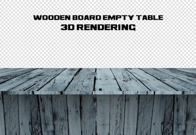 Wooden board empty table