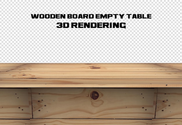 PSD 木製ボードの空のテーブル