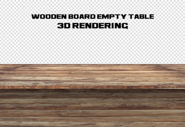 PSD wooden board empty table