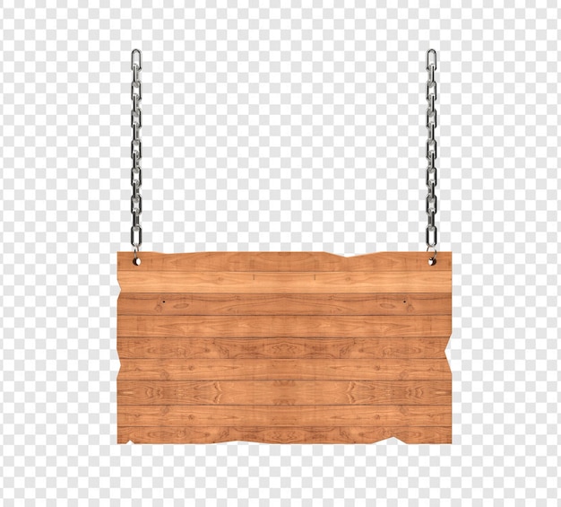 Wooden board held by chains