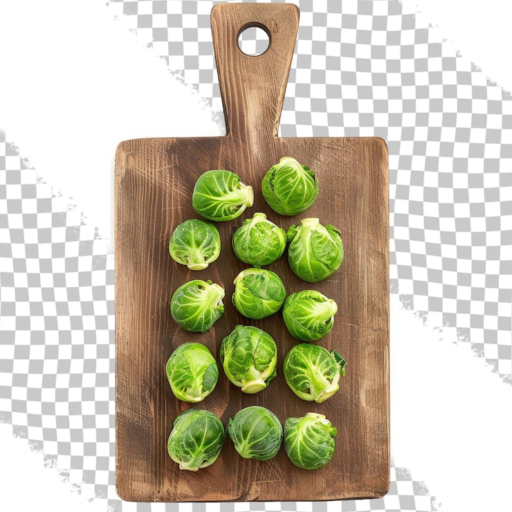 PSD a wooden board with green vegetables on it with a wooden board with the words  im a