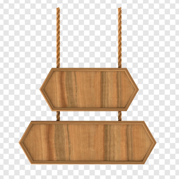 Wooden boards with ropes